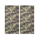 Dark Green camouflage pattern Gauze Curtain