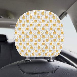 Pancake Pattern Print Design 05 Car Headrest Cover