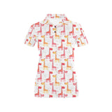 Giraffe Pattern Print Design 03 Women's All Over Print Polo Shirt