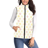 Horseshoes Pattern Print Design 02 Women's Padded Vest