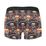 Sugar skulls flower maxican pattern Men's All Over Print Boxer Briefs Men's Underwear