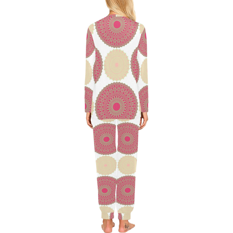 Circle indian pattern Women's All Over Print Pajama Set