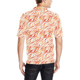 Fire flame watercolor pattern Men's All Over Print Polo Shirt
