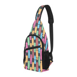 Skate Board Pattern Print Design 02 All Over Print Chest Bag