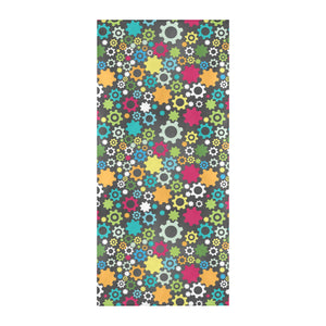 Gear Pattern Print Design 03 Beach Towel
