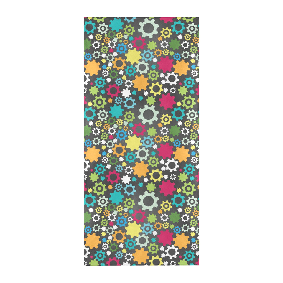 Gear Pattern Print Design 03 Beach Towel