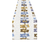 Teddy Bear Pattern Print Design 02 Table Runner