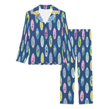 Surfboard Pattern Print Design 03 Women's Long Pajama Set