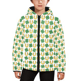 Horseshoes Pattern Print Design 04 Kids' Boys' Girls' Padded Hooded Jacket
