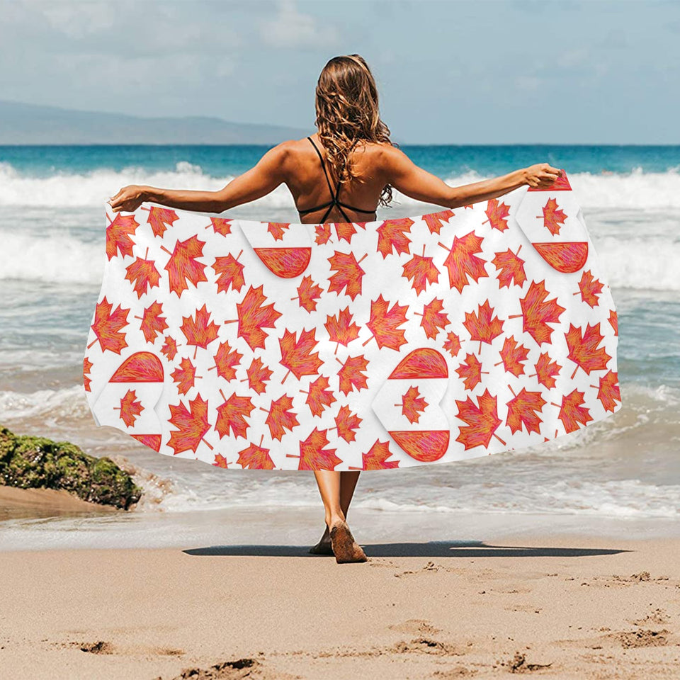 Canada Pattern Print Design 02 Beach Towel