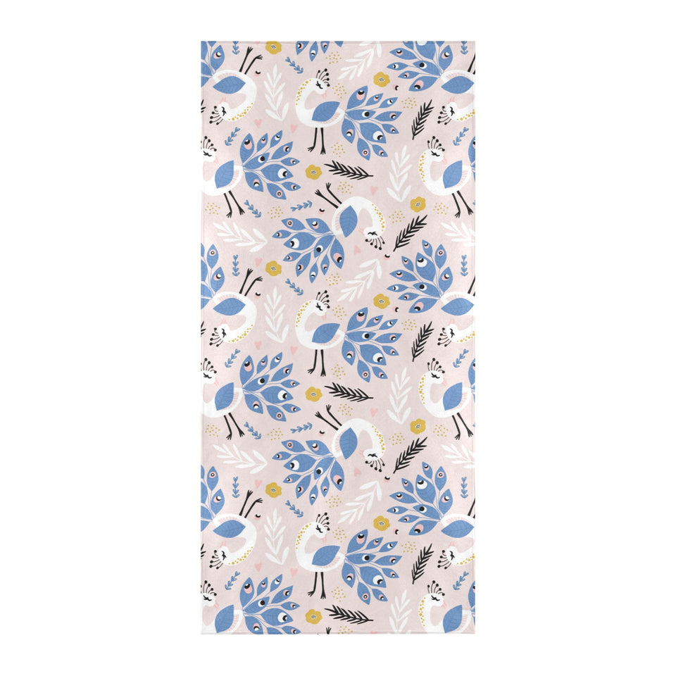 Cute peacock pattern Beach Towel