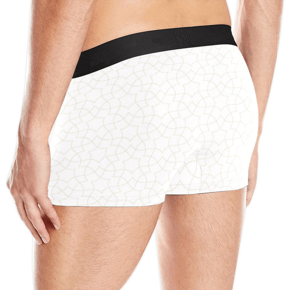 arabic white pattern Men's All Over Print Boxer Briefs Men's Underwear