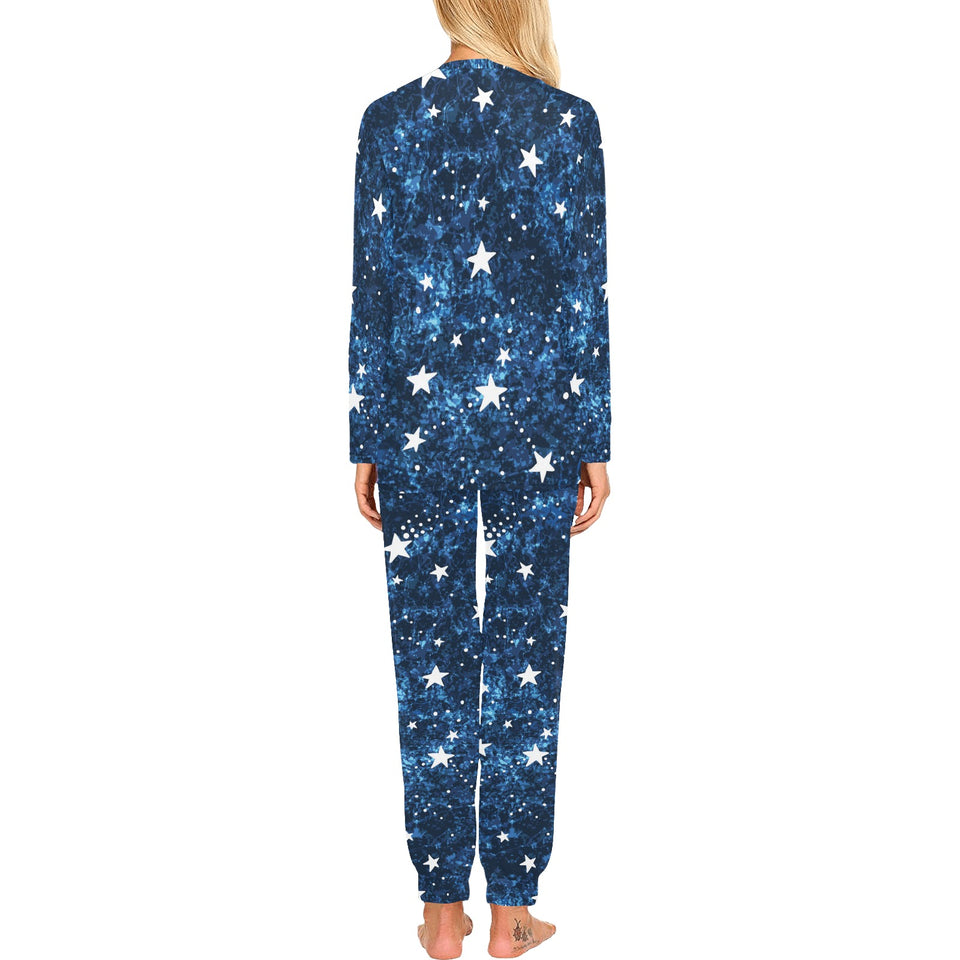 Night sky star pattern Women's All Over Print Pajama Set