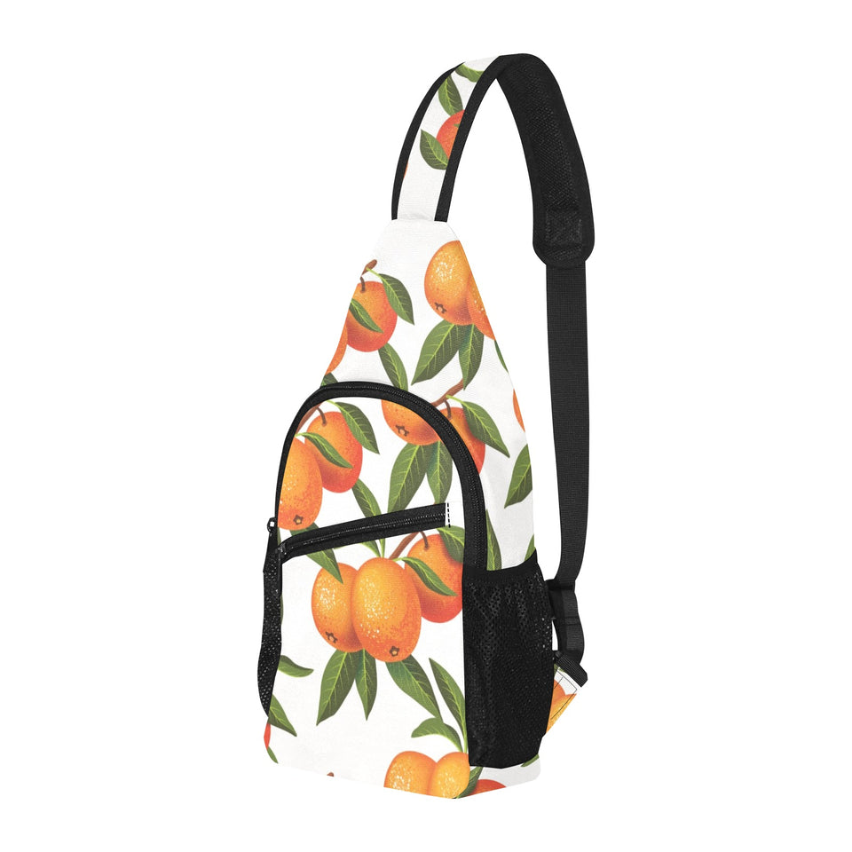 Oranges pattern background All Over Print Chest Bag