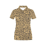 Leopard skin print Women's All Over Print Polo Shirt