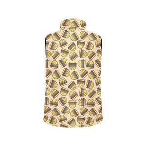 Hamburger Pattern Print Design 01 Women's Padded Vest