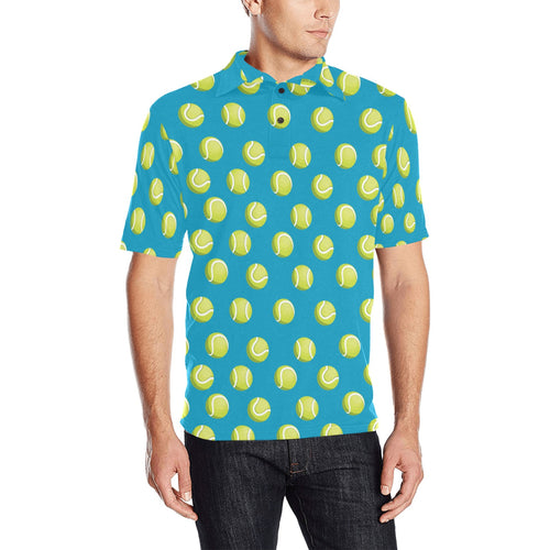 Tennis Pattern Print Design 05 Men's All Over Print Polo Shirt