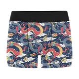 Blue red dragon cloud pattern Men's All Over Print Boxer Briefs Men's Underwear