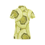Sliced kiwi pattern Women's All Over Print Polo Shirt