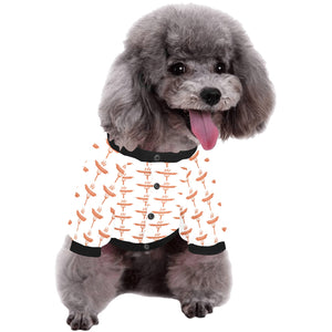 Sausage Pattern Print Design 05 All Over Print Pet Dog Round Neck Fuzzy Shirt