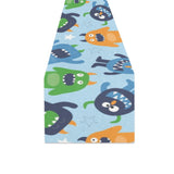 Alien Pattern Print Design 04 Table Runner
