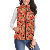 Fire flame pattern Women's Padded Vest