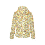 Popcorn Pattern Print Design 03 Women's Padded Hooded Jacket