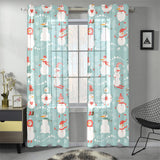 Cute snowman pattern Gauze Curtain