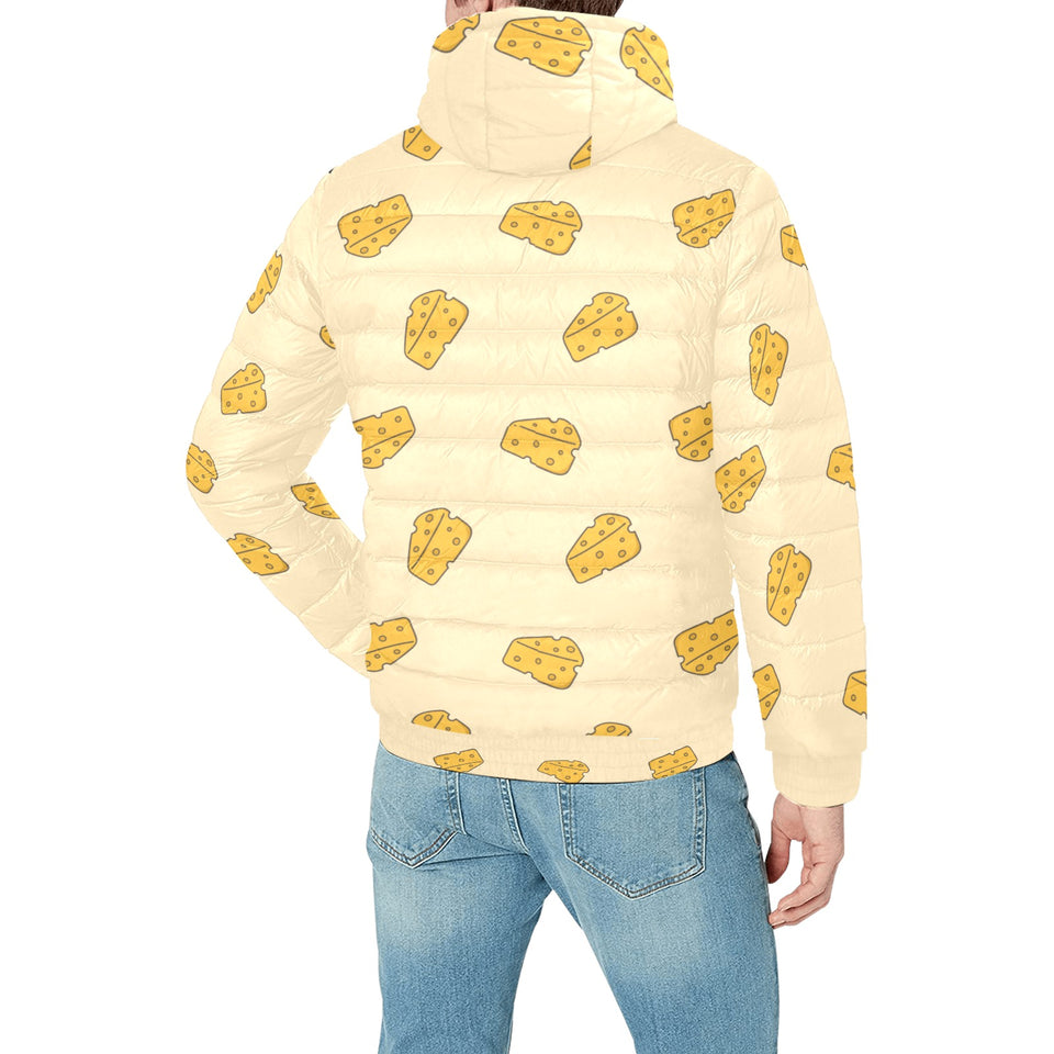 Cheese pattern Men's Padded Hooded Jacket