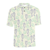 Seahorse shell pattern Men's All Over Print Polo Shirt