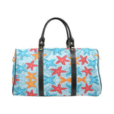 Blue red orange starfish pattern Travel Bag