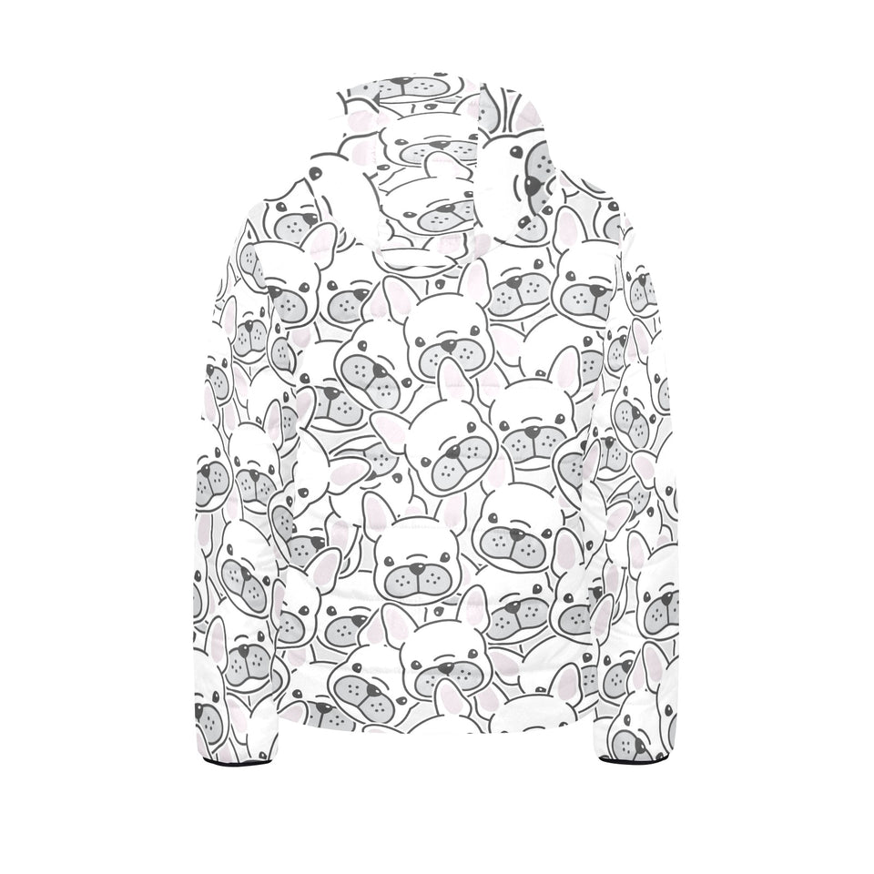 Cute french bulldog head pattern Kids' Boys' Girls' Padded Hooded Jacket