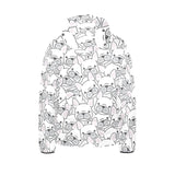 Cute french bulldog head pattern Kids' Boys' Girls' Padded Hooded Jacket
