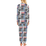 Skate Board Pattern Print Design 04 Women's All Over Print Pajama Set