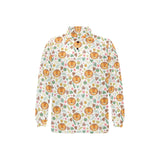 Lion Pattern Print Design 04 Men's Long Sleeve Polo Shirt