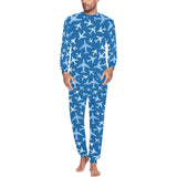 Airplane pattern in the sky Men's All Over Print Pajama