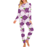 Cute Grape pattern Women's All Over Print Pajama Set