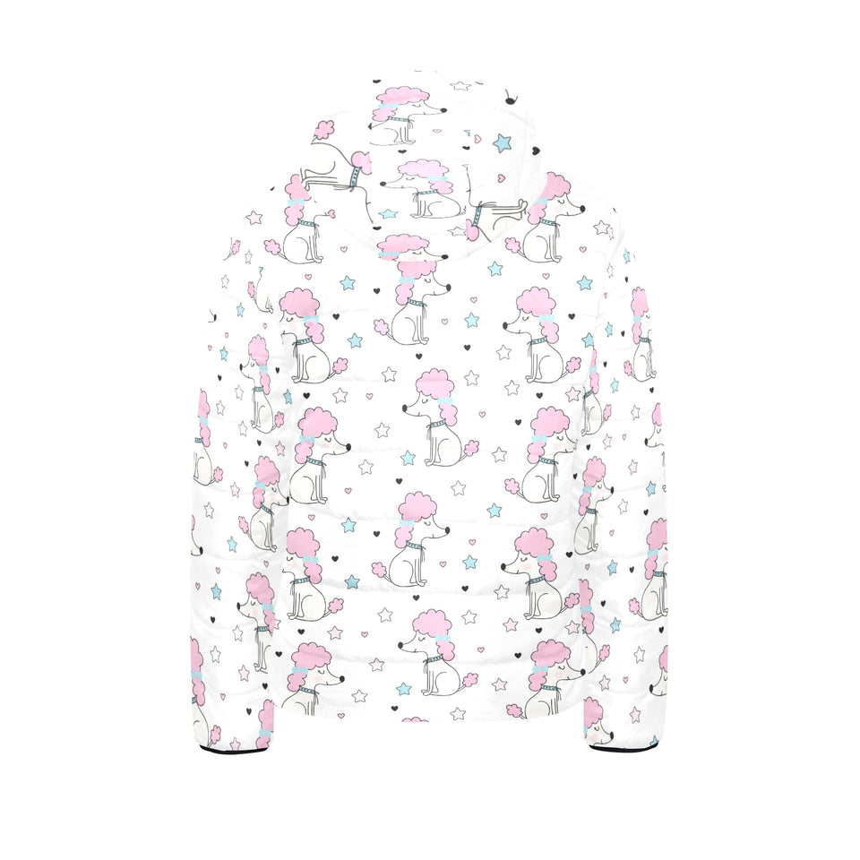 Cute poodle dog star pattern Kids' Boys' Girls' Padded Hooded Jacket