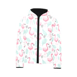 Cute flamingo pattern Kids' Boys' Girls' Padded Hooded Jacket