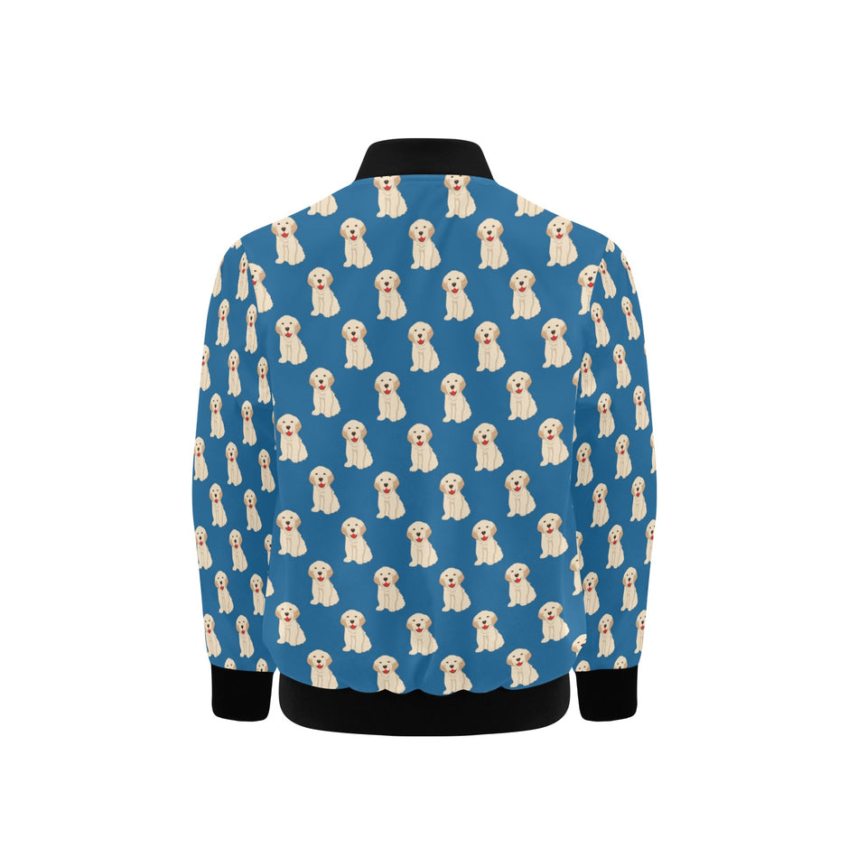 Golden Retriever Pattern Print Design 03 Kids' Boys' Girls' Bomber Jacket