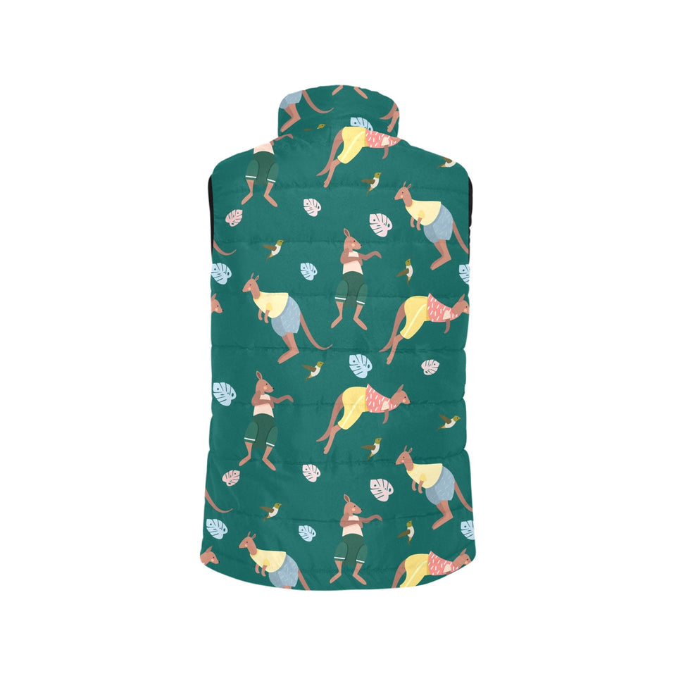 Kangaroo leaves pattern Women's Padded Vest