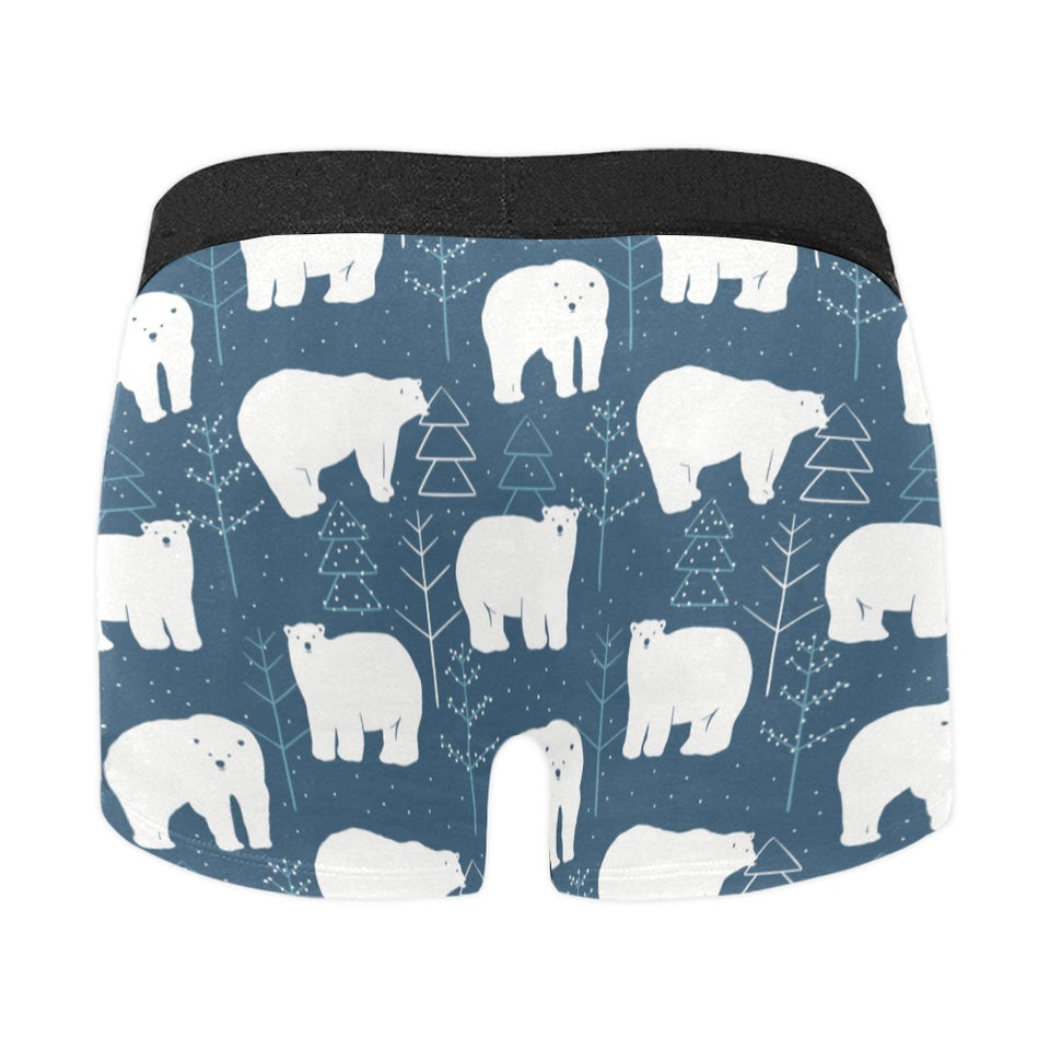 polar bear mother her child pattern Men's All Over Print Boxer Briefs Men's Underwear