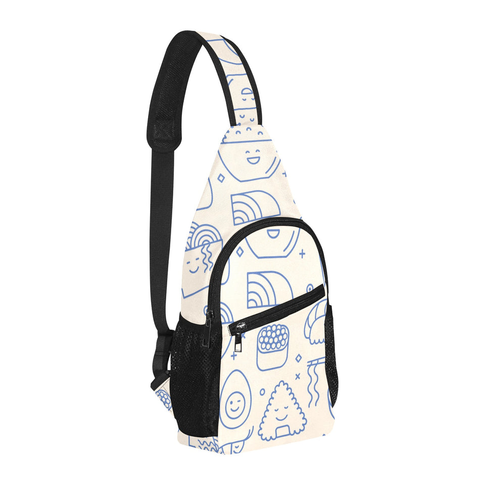 Cute sushi icon pattern All Over Print Chest Bag