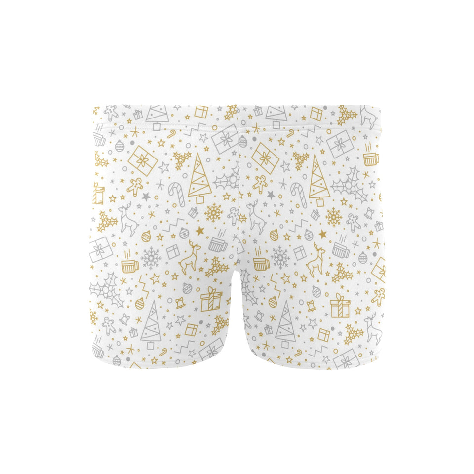 Christmas tree Christmas element Silver gold patte Men's Swimming Trunks