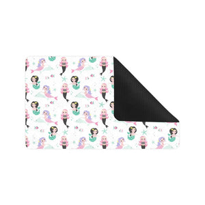 cute mermaid dolphin fish starfish pattern Doormat