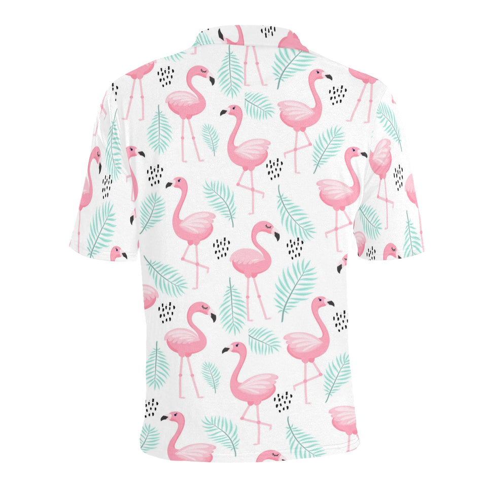 Cute flamingo pattern Men's All Over Print Polo Shirt