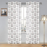 Hippopotamus Pattern Print Design 05 Gauze Curtain