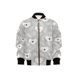 Cute koala leaves pattern Kids' Boys' Girls' Bomber Jacket