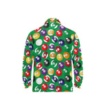 Billiard Ball Pattern Print Design 02 Men's Long Sleeve Polo Shirt