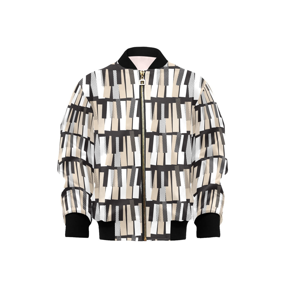 Piano Pattern Print Design 04 Kids' Boys' Girls' Bomber Jacket